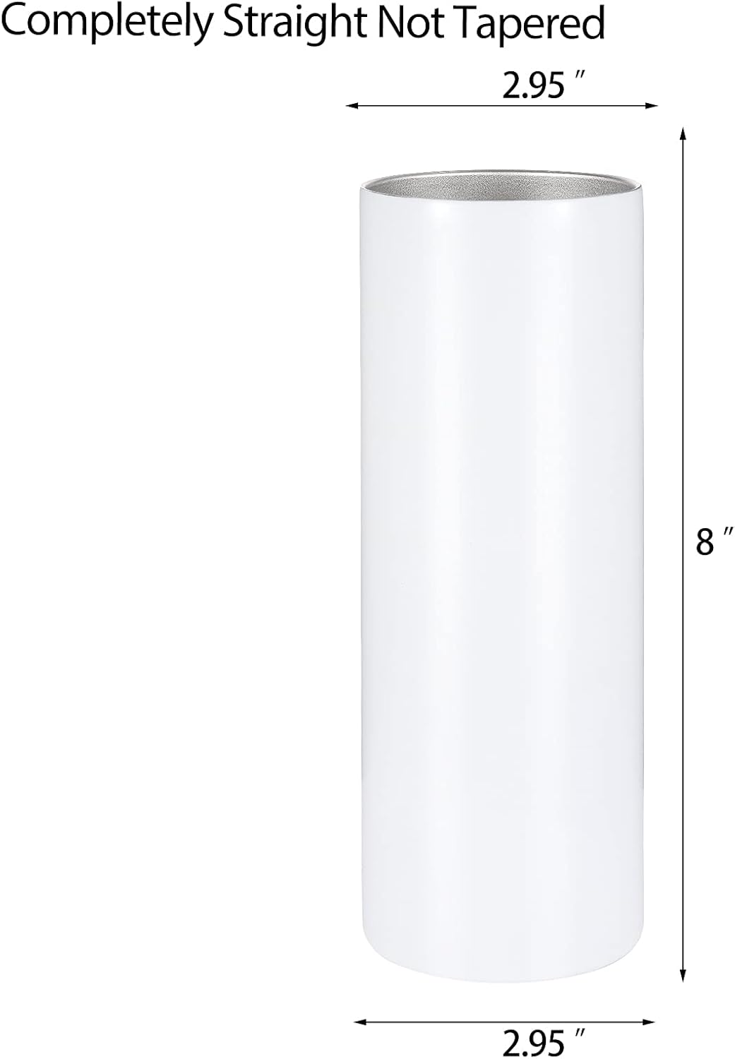 YOUKE OLA 8-Pack Sublimation Tumblers Bulk 20 oz White - Image 2