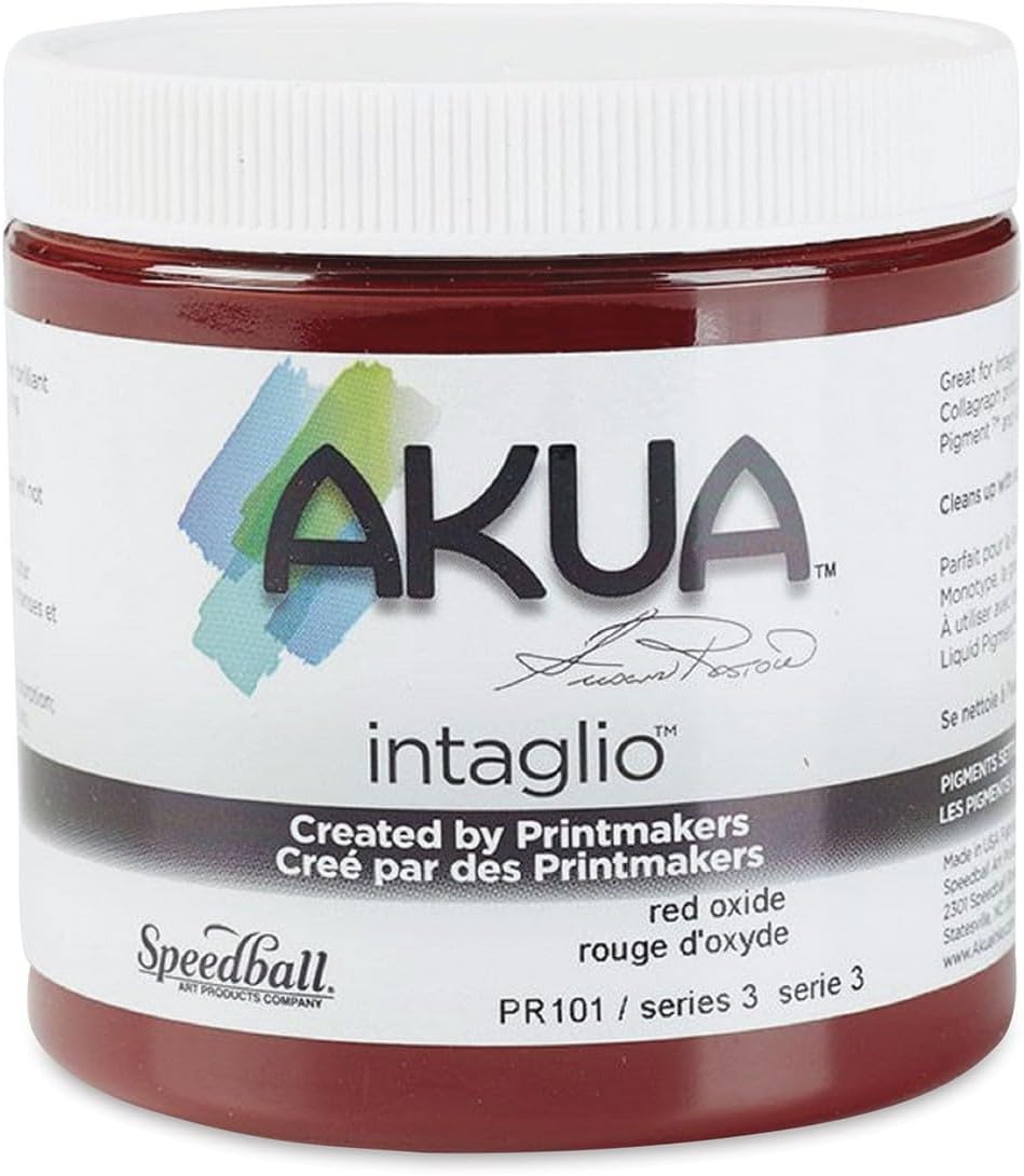 Akua Intaglio Ink – Red Oxide, 8 oz / 237 ml Jar