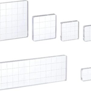Whaline 6-Piece Clear Acrylic Stamp Block Set (Assorted Sizes)