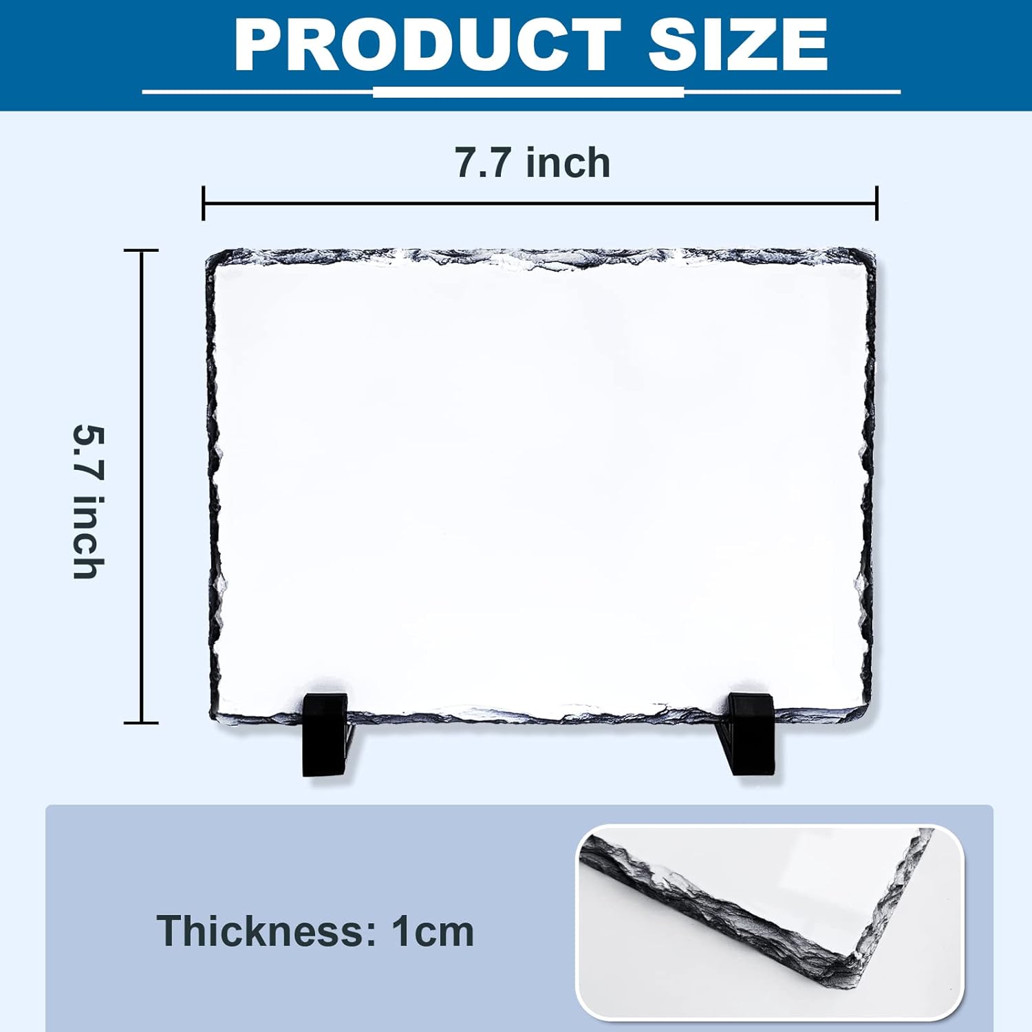 6 Pack Sublimation Stone Slate Photo Frames (Blank, for DIY) - Image 2