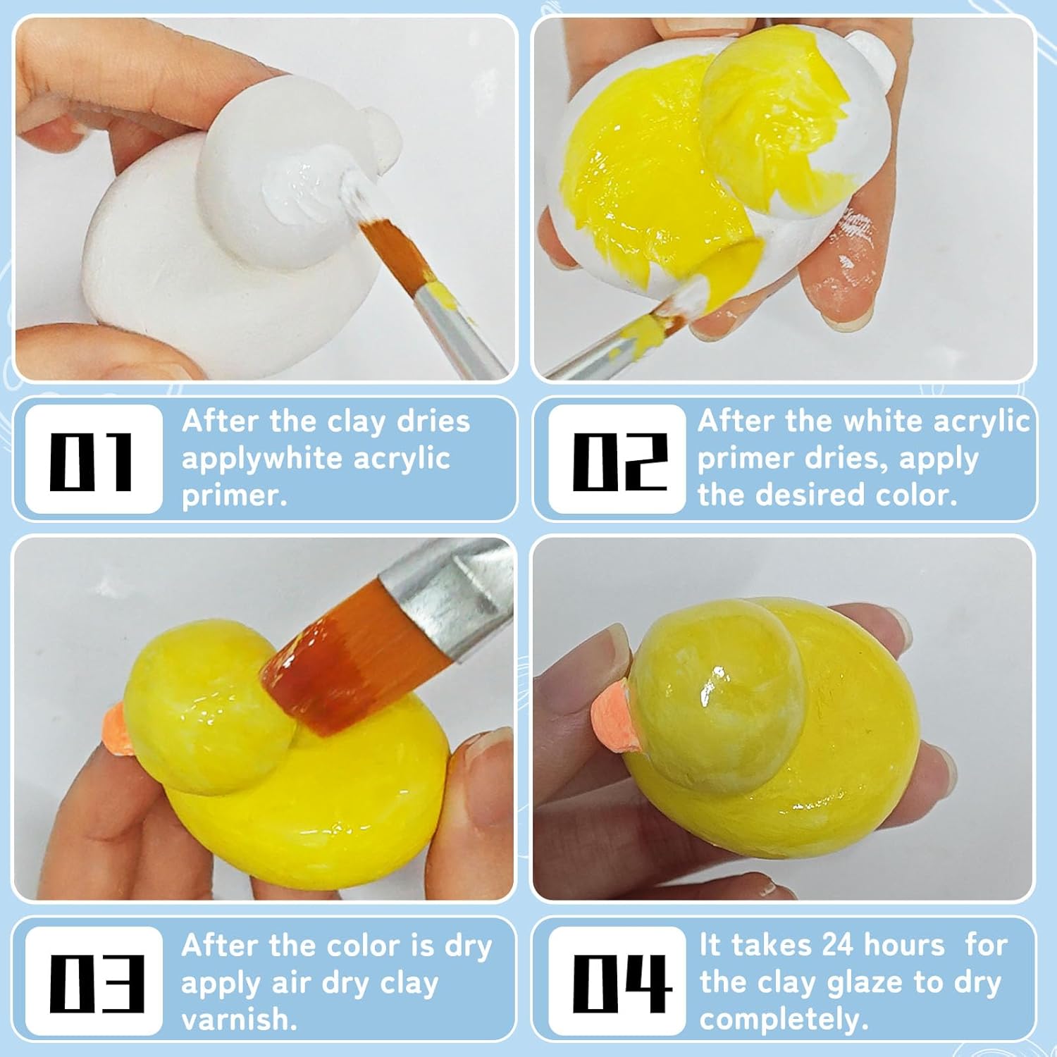 Air Dry Clay Glaze Varnish 100 ml – Gloss Finish (EIGTWEN) - Image 3