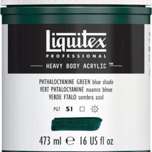 Liquitex Professional Heavy Body Acrylic Paint – Phthalo Green (Blue Shade), 16 fl oz