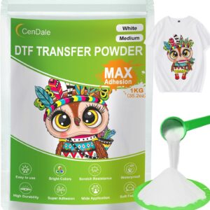 CenDale White DTF Transfer Powder – 1 kg (35.2 oz)