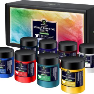 Smalltongue Fabric Screen Printing Ink – 8 Colours x 4 fl oz
