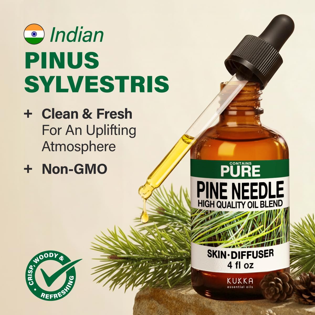 KUKKA Pine Needle Essential Oil – 4 Fl Oz (≈118 ml) - Image 2