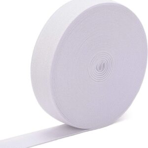 Airisoer Elastic Band for Sewing – 1″ × 32 yd White Knit Spool