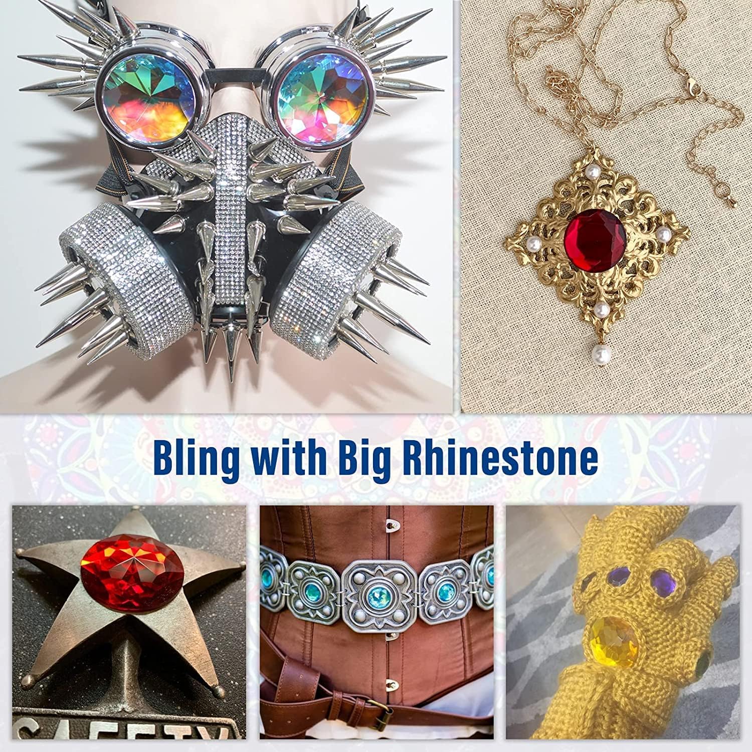 50 mm Extra Large Flat‑Back Round Acrylic Rhinestones - Image 2