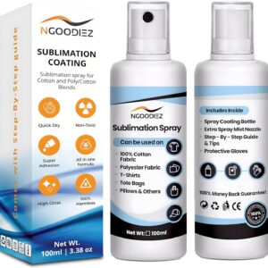 NGOODIEZ Sublimation Coating Spray for Cotton Fabric – Anti-Fade & Washable (100 mL)