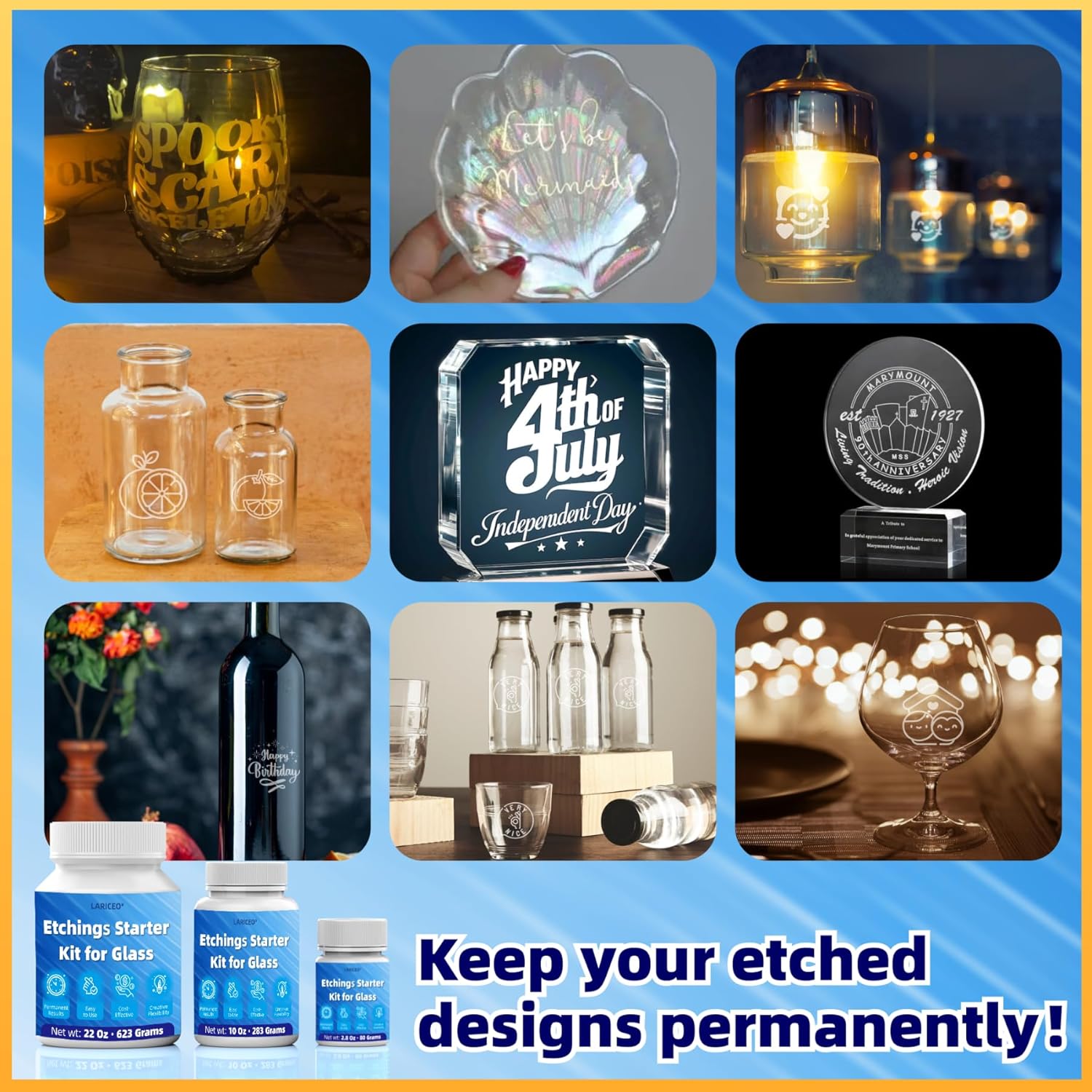 2.8 oz Glass Etching Starter Kit – Complete DIY Etching Set - Image 3