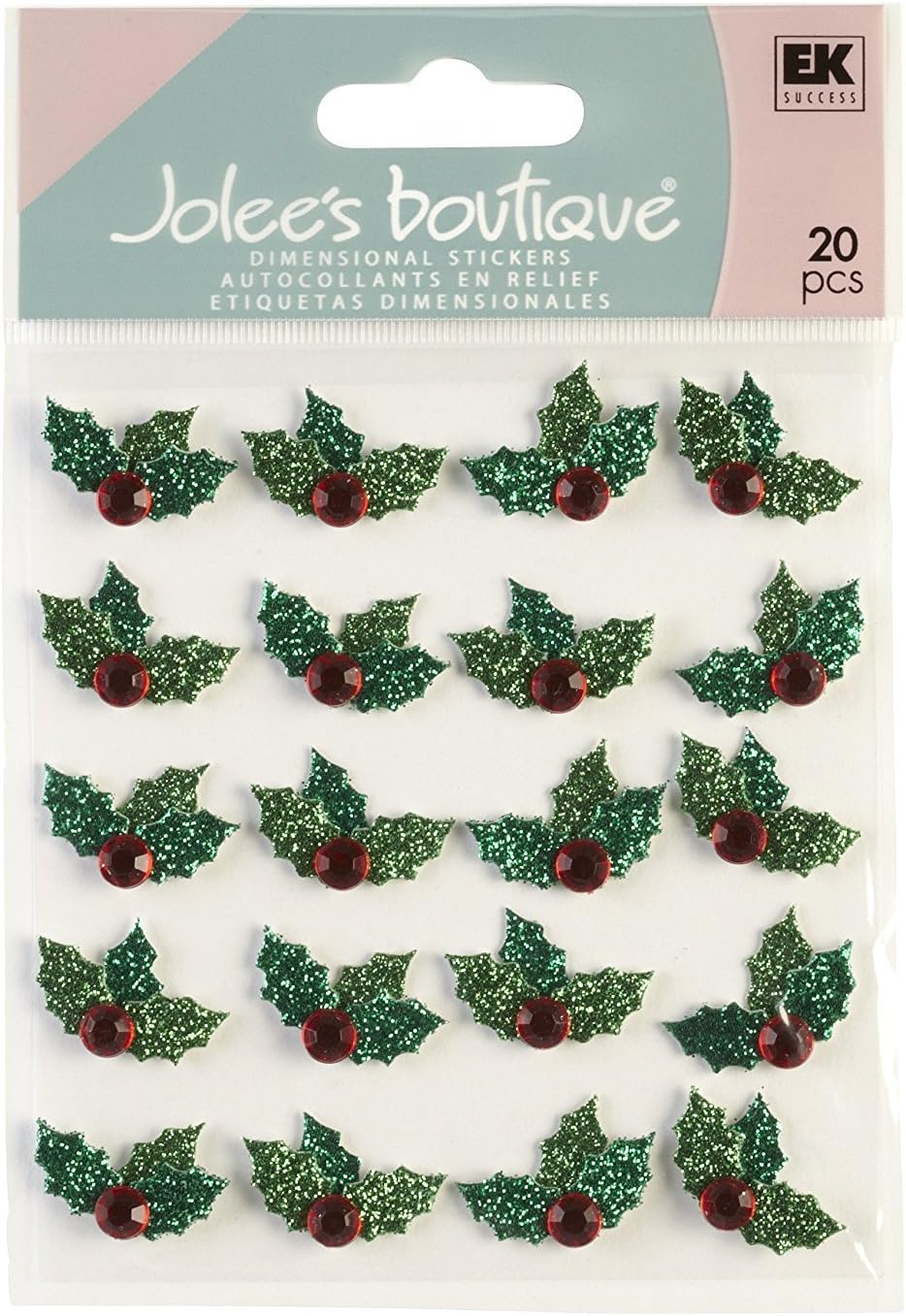 Jolee’s Boutique Christmas Holly Dimensional Stickers