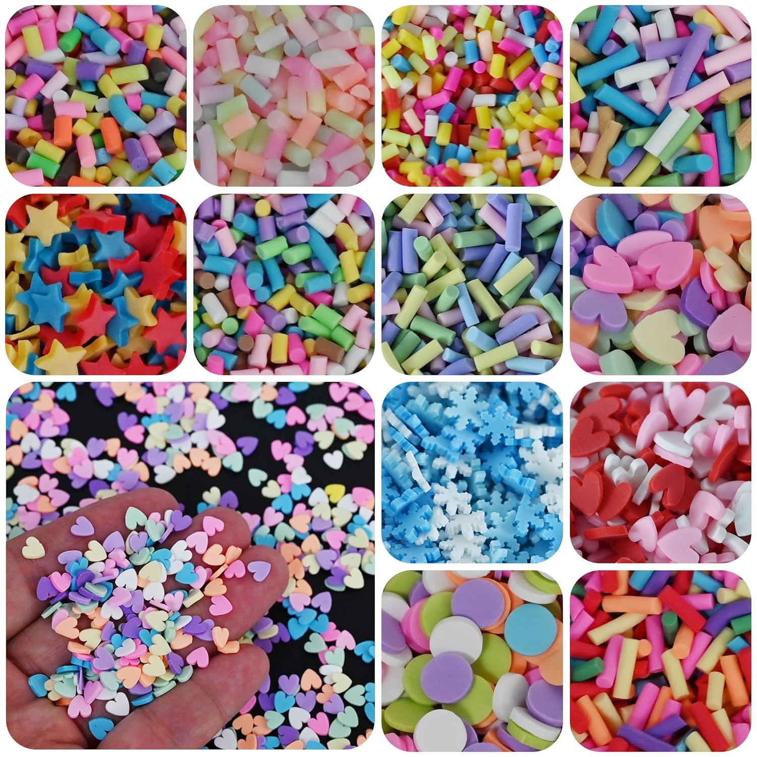 LIKETURE Fake Sprinkles 180 g Non‑Edible Polymer Clay Sprinkle Set (Multicolor) - Image 2