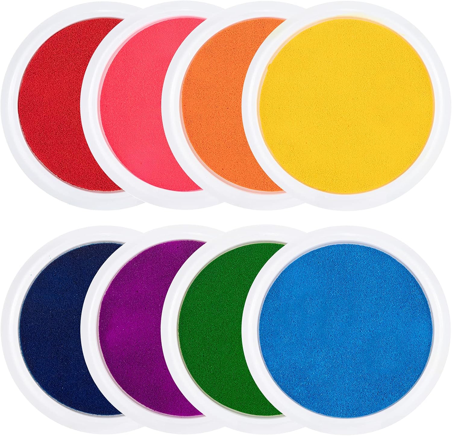 Biggun 7" Large Round Washable Ink Pads (Handprint/Footprint Size, Rainbow Set)