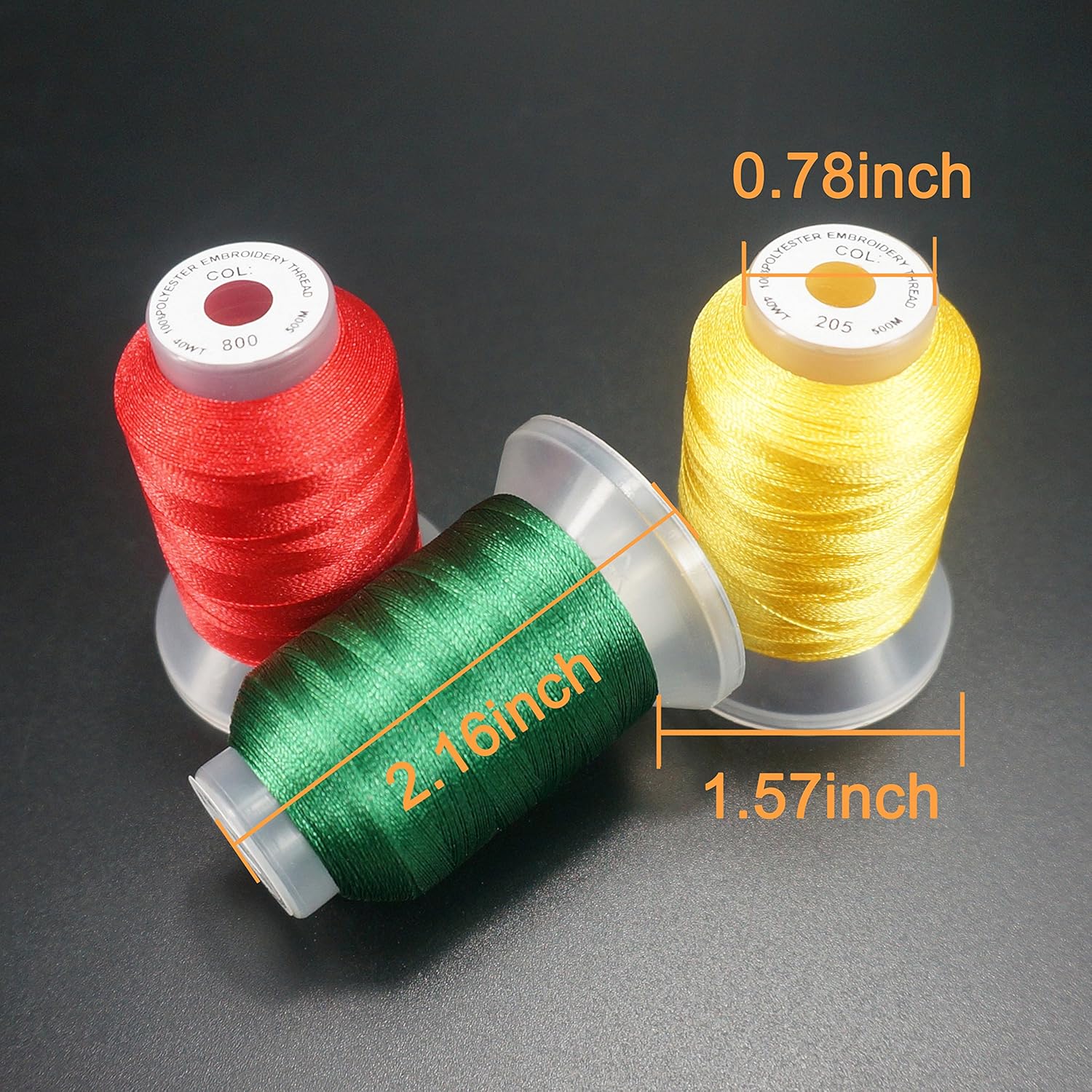 New brothread 40 Colors Polyester Embroidery Machine Thread Kit – 500 m Each Spool (550 yd) - Image 3