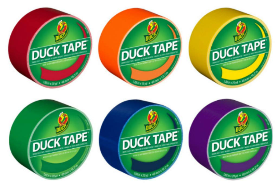 Duck Brand Color Duct Tape Rainbow Combo – 6 Rolls - Image 2