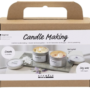 Creativ Mini Craft Kit – Soy Candle Making Set with Crystals (Multicolour)