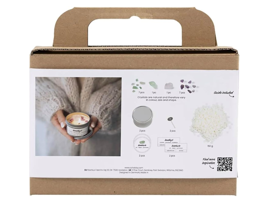 Creativ Mini Craft Kit – Soy Candle Making Set with Crystals (Multicolour) - Image 2