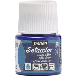 PEBEO Setacolor Suede Effect Fabric Paint, 45 ml – Navy