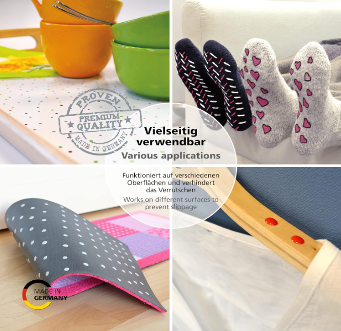 VIVA DECOR Sock Stop Non-Slip Fabric Paint – 4 × 3.04 fl oz (Clear/Black/White/Gray) - Image 2