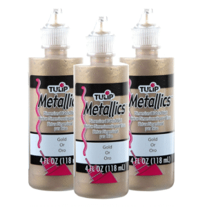 Tulip Dimensional Fabric Paint 4 oz – Metallics Gold (Multipack of 3)