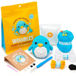 The Woobles Crochet Kit for Beginners – Easy Arts & Crafts Knitting & Crochet Animals Kit “Pierre the Penguin”