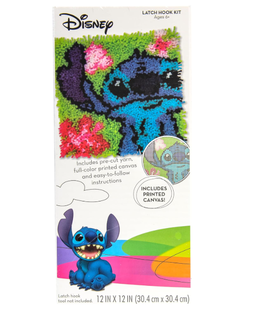 Dimensions Disney’s Lilo & Stitch Latch Hook Kit for Beginners – Finished Size 12″ x 12″