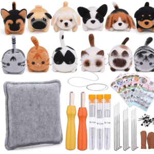Mayboos Needle Felting Kit – 12-Piece Starter Set for Doll & Animal Making