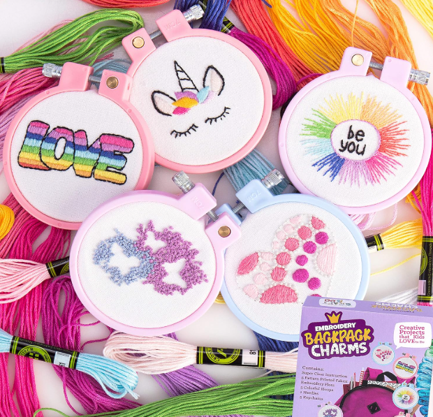 CRAFTILOO “5 Stamped Embroidery Kit with Patterns” – Beginner & Kids