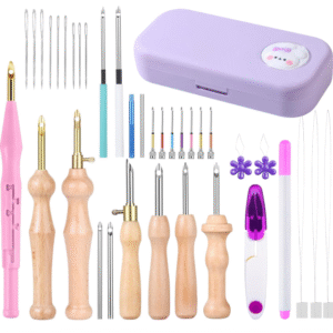 37-Piece Punch Needle Embroidery Kit – Complete Set