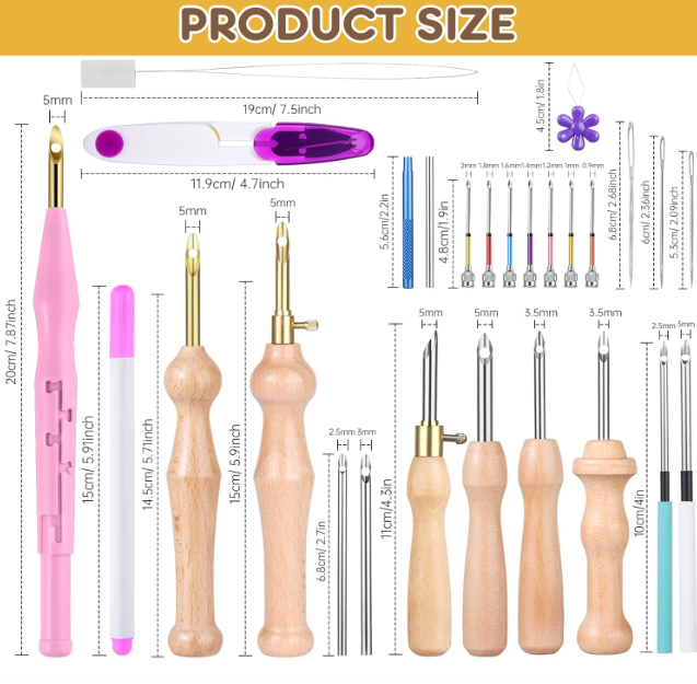 37-Piece Punch Needle Embroidery Kit – Complete Set - Image 2