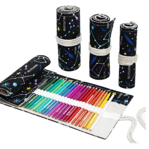 DIYOMR Pencil Roll Organizer for Artists – 24/36/72 Slots