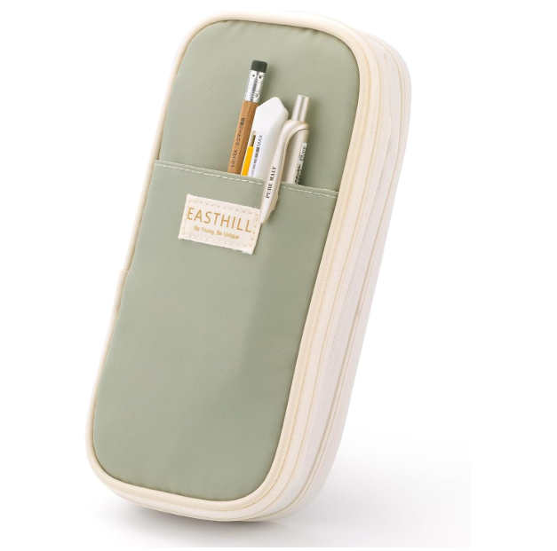 EASTHILL Large Capacity Pencil Case for Teen Girls – Green, Large Storage Pouch