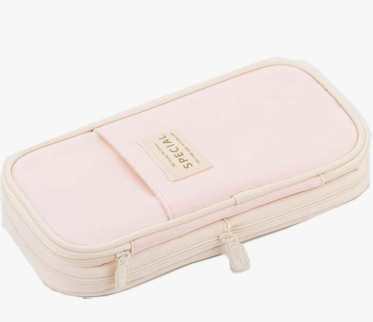 Arnuixty Large Storage Pencil Case Pen Bag with Zipper – Big Capacity Organizer (Colorful)