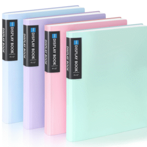 Sooez Art Portfolio 9″×12″ – 4‑Pack Large Capacity Display Folder with 40 Pockets Each