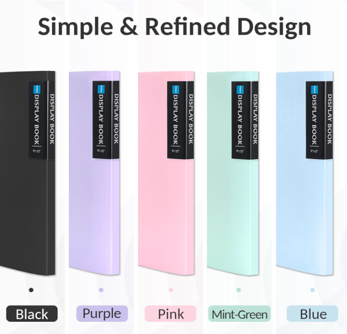 Sooez Art Portfolio 9″×12″ – 4‑Pack Large Capacity Display Folder with 40 Pockets Each - Image 3