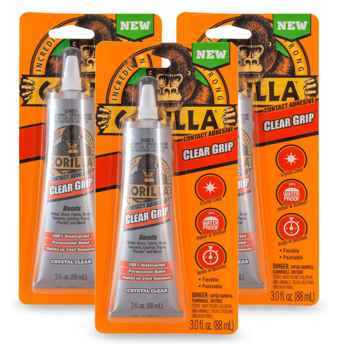 Gorilla Clear Grip Contact Adhesive, 3 oz