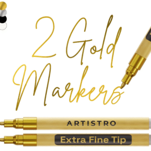 ARTISTRO 2 Gold Acrylic Paint / Marker Pens
