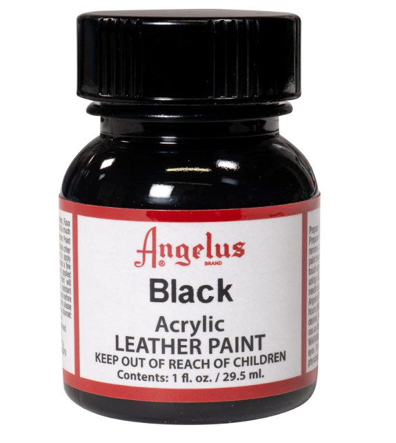 Angelus Acrylic Leather Paint – Black 1 Fl Oz