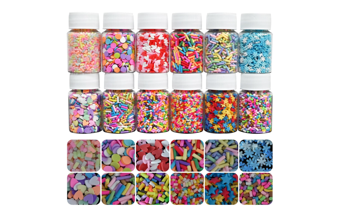 LIKETURE Fake Sprinkles 180 g Non‑Edible Polymer Clay Sprinkle Set (Multicolor)