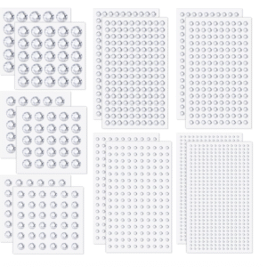 Cridoz 2032 Pieces Self‑Adhesive Face Gems Stick‑On Rhinestones for Crafts & Makeup